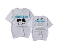RYSXJLX Karan Aujla Merch It was All A Dream World Tour 2024 T-Shirt Women Men Fashion Casual Short Sleeve Tee (XS,Grey)