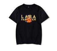 RYSXJLX Lara Fabian T-Shirt Je T'Aime Tour 2024 Women Men Tour Merch Fashion Casual Short Sleeve Tee (3XL,Black)