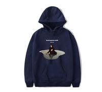 RYSXJLX Lauren Spencer Smith Mirror Hoodie Unisex Casual Fashion Retro Classic Print Sweatshirt Streetwear (S,navy)