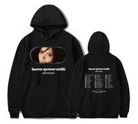 RYSXJLX Lauren Spencer Smith Mirror Tour Hoodie Unisex Casual Fashion Retro Classic Print Sweatshirt Streetwear (M,black)