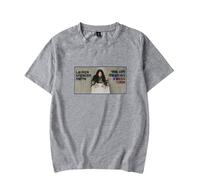 RYSXJLX Lauren Spencer Smith The Art of Being a Mess Tour T-Shirt Women Men Fashion Casual Short Sleeve Tee (XL,Grey)