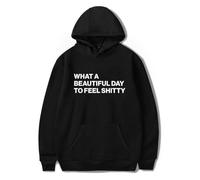 RYSXJLX Lauren Spencer Smith What A Beautiful Day Hoodie Unisex Retro Fashion Classic Print Long Sleeve Sweatshirt (S,black)