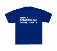 RYSXJLX Lauren Spencer Smith What A Beautiful Day T-Shirt 2025 Women Men Fashion Casual Print Short Sleeve Tee (XL,Blue)