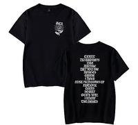 RYSXJLX Macklemore Ben Rose T-Shirt Women Men Summer Crewneck Short Sleeve Tee The Ben Tour (M,Black)