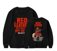 RYSXJLX Red Leather Get Out Of My Head Tour Crewneck Top Unisex Retro Classic Long Sleeve Sweatshirt (M,black)