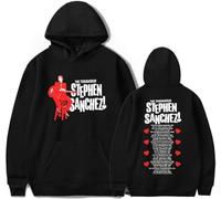RYSXJLX Stephen Sanchez Hoodie Men Women Casual Fashion Long Sleeve Sweatshirts Angel Face Album Merch (XXL,black)