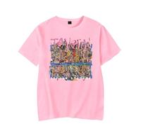 RYSXJLX Sufjan Stevens T-Shirt Javelin Album Casual Fashion Crewneck Short Sleeve Singer Merch (M,Pink)