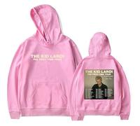 RYSXJLX The Kid LAROI The First Time Tour 2024 Hoodie Unisex Albun Merch Classic Long Sleeve Sweatshirt (XL,pink)