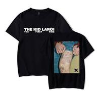 RYSXJLX The Kid LAROI The First Time Tour T-Shirt Women Men 2024 Tour Fashion Casual Short Sleeve Tee (L,Black)