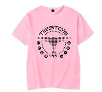 RYSXJLX Tiesto Merch CLUBLIFE Logo T-Shirt 2024 Women Men Casual Short Sleeve Tee (XL,Pink)
