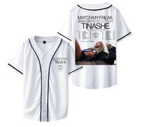 RYSXJLX Tinashe Match My Freak World Tour 2024 Baseball T-Shirt Men Women Fashion Short Sleeve Baseball Jersey (XL,White)