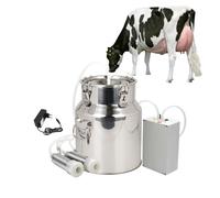 Rytgdxss 14L Electric Cows Milking Machine,Portable Stainless Steel Cattle, Pulse Speed Regulation,Automatic Stop When Full, Adjustable Suction Power,Milker for Home Small-Scalefarm, (for Cow)