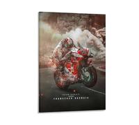 RYTRHNCV Moto Gp Panigale V4 Motorcycle Posters Aesthetic Canvas Wall Art Print Home Decor for Bedroom Living Room12x18inch(30x45cm) Frame-style