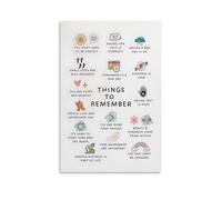 RYTRHNCV Things To Remember Posters Aesthetic Canvas Wall Art Print Home Decor for Bedroom Living Room12x18inch(30x45cm) Unframe-style