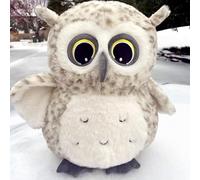 Ryttir 15.7 Inch Chubby Large Owl Stuffed Animal, Adventure Stuffed Owls Plush Toy, Brave Boy's and Girl's Room Decor, Funny Christmas Owl Gift for Kids and Women