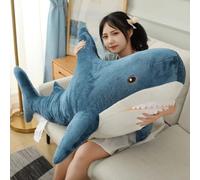 Ryttir 31 Inch Chubby Giant Shark Stuffed Animal, Adventure Stuffed Sharks Plush Toy, Brave Boy's and Girl's Room Decor, Funny Christmas Whale Gift for Kids and Women