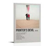RYTWQRWE Printer's Devil Posters Aesthetic Wall Art Decor Vintage Canvas Decorative Painting Poster for Living Room Bed Room 08x12inch(20x30cm) Frame-style
