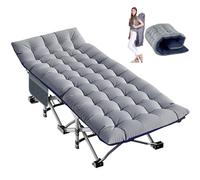 Ryuhic Camping Beds for Adults, 71cm Folding Portable Outdoor Bed with Cozy Mattress, Oversized Travel Heavy Duty Support 400kg