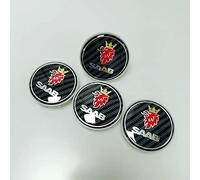 RYUJI 4pcs Car Rim Wheel Center Cover, for saab BJ SCS SAAB 63MM Waterproof DustProof Wear Resistant Anti Rust Decoration Accessories