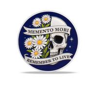 RYUKENLM Memento Mori Coin Blooming Daisy Skull Challenge Coins Carpe Diem Daily Stoic Practice EDC Token Inspirational Stoicism Gift for Men Women Kids