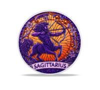 RYUKENLM Sagittarius Zodiac Challenge Coin, 12 Zodiac Constellation Coin Talisman,Good Luck Charm Tarot Coin, Meaningful Star Sign Gift for Men, Women, Friends & Kids