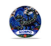 RYUKENLM Scorpio Zodiac Challenge Coin, 12 Zodiac Constellation Coin Talisman,Good Luck Charm Tarot Coin, Meaningful Star Sign Gift for Men, Women, Friends & Kids