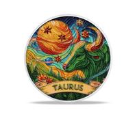 RYUKENLM Taurus Zodiac Challenge Coin, 12 Zodiac Constellation Coin Talisman,Good Luck Charm Tarot Coin, Meaningful Star Sign Gift for Men, Women, Friends & Kids