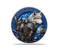 RYUKENLM Viking Wolf Challenge Coin, Norse Warrior Coins with Wolf Design, Nordic Mythology Token, Viking Gift for Men Women Kids