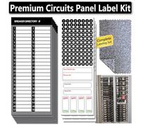 Ryukicy Electrical Panel Labels Kit - 48 Circuit Breaker Stickers Premium Waterproof Easy Read Paracx Fuse Labels with Directory Sheet and Cleaning Cloth