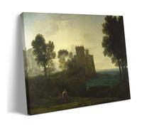 RyuSa Claude Lorrain Famous Painters' Works(The Enchanted Castle) Printing Posters Canvas Wall Art Decorative Bedroom Modern Home Print Picture Artworkss 08x12inch(20x30cm)
