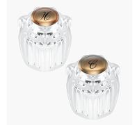 Ryutain YKLBS-2 Hot and Cold Water Dual Control Tap Knob, 2 Pack Compatible with Delta LDR Delex Peerless Faucet Acrylic