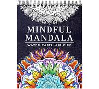 RYVE Adult Coloring Book - 50 Unique Mandalas for Relaxation and Stress Relief - Spiral Bound