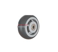 RYVEWZOOE 1 piece 5 inch heavy duty casters rubber plated TPR width 50mm silent wheel trolley industrial trailer single(TPR)