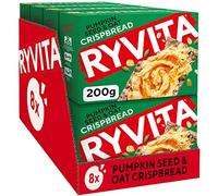 Ryvita Deli Pumpkin Seed and Oat Crispbread, 200 g, Pack of 8