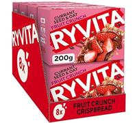 Ryvita Fruit Crunch - Currants, Seeds and Oats Crispbread | Healthy Snack | High in Fibre | 8 PACKS of 200 g