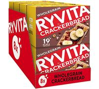 Ryvita Wholegrain Crackerbread | Low Fat | Healthy Snack | High Fibre | 8 PACKS of 125g