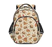 Ryvnso Kids School Backpack Boys Girls Book Bag Toddler Elementary Travel Daypacks Students S Sunflower Purple, Pizza Hamburger, M, Daypack Backpacks