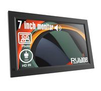 Rywob 7 Inch Mini Monitor,TFT LCD Screen,HDMI/USB/Card/AV Input,Mini Monitor with Built-in Speakers and Remote,Multi-Function Mini Small Display for Raspberry Pi PC/TV/DVD