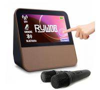 Rywob 7" Small Portable TV,1080P HD Touch Screen with USB/HDMI Input,Mini Karaoke Machine and Bluetooth Speaker,Battery Operated TV with Remote for Camping,Car