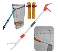 Ryxor Snake Catcher Net, Snake Grabber for Safe Reptile Handling and Capture - Effective Snake Catcher Grabber Tool with Closure Net, Snake Handling Tools with a Handle Extendable from 20'' to 45''