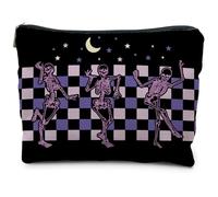 RYYCDOI makeup bag Halloween Cosmetic Bag, Gothic Skeleton - mix purple