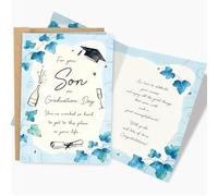 RYYike Graduation Congratulations Card for Son, Graduation Card for Him from Dad Mom, High School College Grad Congrats Cards for Son
