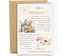 RYYike Heartfelt Birthday Card for Cousin, Sentimental Birthday Cards for Cousin from Family relative, Thank You for Being An Amazing Cousins Cards Gift