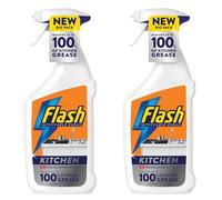 RYYN® 2 Flash Kitchen Spray 800ml Degreaser Removes Grease Build Up Fresh Citrus Scent Suitable for Grime and Burned Areas Shiny Finish (Pack of 2)