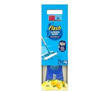 RYYN® 2 Flash Speedmop Wet Mop Floor Cleaner Starter Kit 1 Handle & 6 Citrus Fresh Wet Refills Scrubbing Action for Hard Floors Fast, Hygienic, Daily Cleaning for Wood, Tile, Lino Yellow