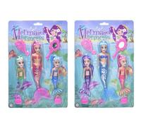 RYYN 7 Piece Mermaid Dolls Princess Set for Girls P Includes Mermaid Dolls (2 Assorted Colors)