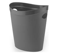 RYYN® Addis Plastic Waste Bin Charcoal 12L Capacity 34cm Tall for Home or Office With Handles Suitable for Storage (Black,Charcoal, Metallic)