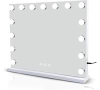 Ryzan Hollywood-Style Vanity Mirror With 15 Dimmable Cool Lights,
