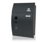 RYZAN Wall Mounted Waterproof Mailbox Large Steel Post Box Modern Design Parcel Box Letter Box Parcel Box for Mail Outdoor Letterbox With 2 Keys 32 x1 0x45cm, Anthracite Grey