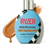 Ryzer Tanning Lotion, Tanning Bed Lotion with 60x Bronzer, Deeply Hydrates to Blur Age Spots and Imperfections, for Use Indoor and Outdoor (1Pcs)